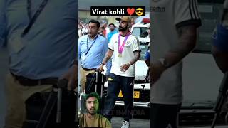 Virat kohli grand entry on delhi airport🔥😎  viratkohli shortsviral rohitsharma [upl. by Nahtanhoj]