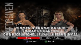 WWE SmackDown vs Raw 2007  Candice Michelle vs Jillian Hall  Womens Championship [upl. by Bagger]