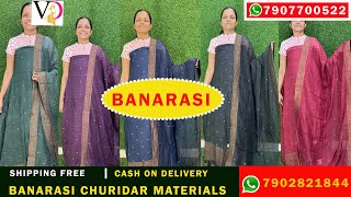 SEMI BANARASI CHURIDAR MATERIALSchuridarmaterialsonlineshopping CM210RS2415VITARA DESIGN KLM [upl. by Dwayne167]