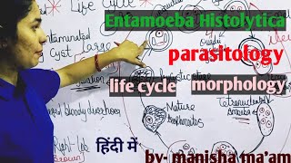 Entamoeba Histolytica  Life Cycle  Morphology  Parasitology By Manisha Maam [upl. by Lenci]