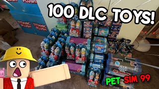 I OPENED 100 DLC Toys And This HAPPENED IN PET SIMULATOR 99 [upl. by Eiro]