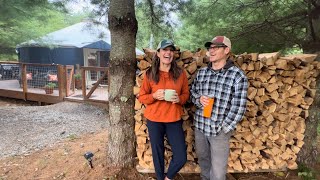 87 Family BUILDING a YURT Celebrating a year of calling it our home [upl. by Aidualc]