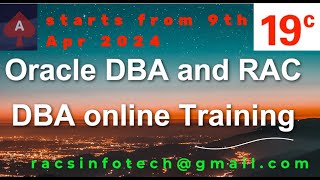 Oracle 19C DBA and RAC DBA Online Training [upl. by Vona]