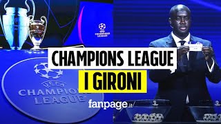 Sorteggi Champions League 202223 i gironi di Juve Inter Milan e Napoli [upl. by Risteau937]