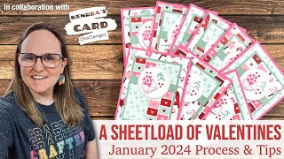 A SheetLoad of Valentines  January 2024 SheetLoad of Cards  Process amp Tips [upl. by Haidabo613]