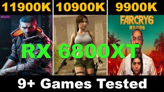 Intel 11900K vs 10900K vs 9900K Benchmarks Test AMD RX 6800XT  1080P 1440P [upl. by Yenffit]