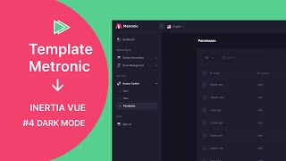 Integrasi Template Metronic dengan Inertia Vue 4  Dark Mode [upl. by Lavinia]