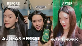 AUGEAS HERBAL HAIR DYE SHAMPOO REVIEW [upl. by Hazrit54]