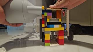 Lego PNEUMATIC engine 1 cylinder [upl. by Adanama]