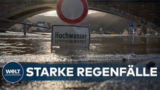 HOCHWASSER in Hessen amp Saarland  In Bayern drohen Überschwemmungen [upl. by Yelserp]