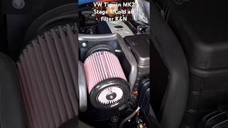 Volkswagen Tiguan MK2 Stage 1 Cold air filter KampN Intake sound volkswage aircooledvw [upl. by Aicela]