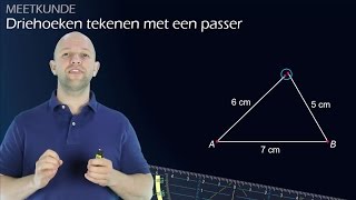 Vlakke figuren  Driehoeken tekenen met een passer  WiskundeAcademie [upl. by Platas]