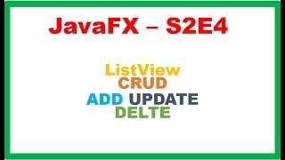 JavaFX S1E4  ListView CRUD  ADD UPDATE DELETE [upl. by Nikos]