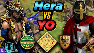 Aztecs vs Teutons  1v1 Arabia  vs Yo  AoE2 [upl. by Noeled]