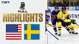 USA vs Sweden FULL HIGHLIGHTS  2024 World Junior Championship Gold Medal Game [upl. by Nolyarg27]