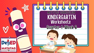 Quarter 1 Week 8 MATATAG Curriculum Kindergarten Worksheets FilipinoEnglish [upl. by Moth]