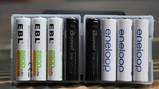 Bonai vs EBL vs Eneloop Panasonic BK 3MCCA8BA AA 2100 Cycle Ni MH Pre Charged Rechargeable Batteries [upl. by Nolana]