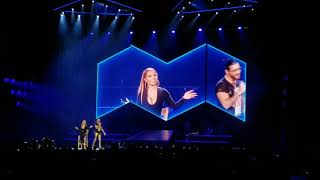 Maluma serenades a female fan on stage  Chicago May 12 Allstate Arena FAME TOUR [upl. by Zaob]