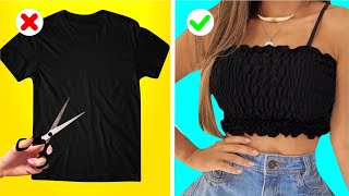 9 Ideias Brilhantes Fáceis para Transformar Roupas Velhas Em Novas Calça jeans vestido camisa Diy [upl. by Aliakam]