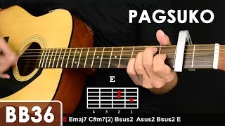 Pagsuko  Jireh Lim Guitar Tutorial ChordsSequence1st chorus fingerpicking lesson [upl. by Eiramik]