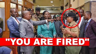 quotYOU ARE FIREDquot See why CS Kindiki fired this police officer live on Camera at Nyayo house [upl. by Shayne374]