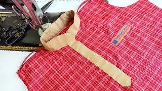 Collar Neck Uniform cutting and stitching  school uniform [upl. by Ailedua]