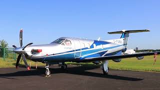 Pilatus PC12 DFGBB Static taxi and takeoff [upl. by Carny]