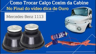 Como trocar o coxim calço da cabine MercedesBenz 1113 1518 [upl. by Imelda9]