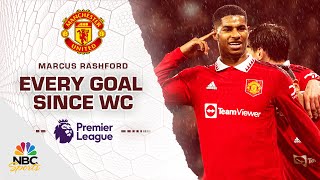 Every Marcus Rashford goal for Manchester United since 2022 World Cup  Premier League  NBC Sports [upl. by Grimbal373]