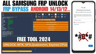 All Samsung FRP Bypass 2024 Samsung Google Lock Remove Android 141312  FREE Tool 2024 [upl. by Fontana]