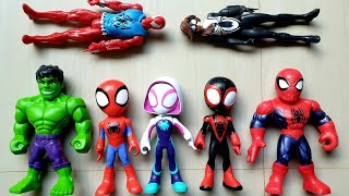 Unboxing Marvel Spidey And His Amazing Friends Toys  Review Spidey Surprise Figure Collection HULK [upl. by Sophia]