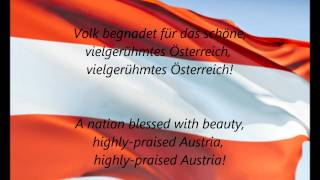 Austrian National Anthem  quotBundeshymnequot DEEN [upl. by Schwejda]