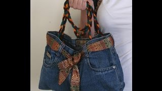 DIY Fashion Jeans BAG  recycled denim DIY Bag Vol 1A [upl. by Talia]