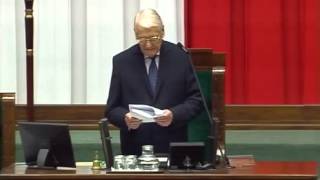 1108 Józef Zych Otwieram 1 posiedzenie Sejmu VII kadencji Serdecznie witam przybyłych na [upl. by Oirazan]