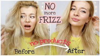 how to get rid of FRIZZY hair 🌼 no POOFY hair 🏵 how to wash your HAIR [upl. by Bartel218]