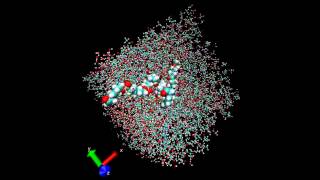 Molecular dynamics simulation of polycaprolactone in a mixture of water and acetone [upl. by Arob663]