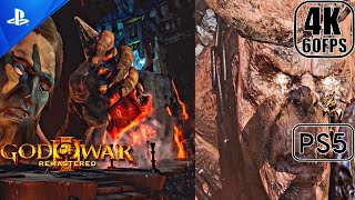 God Of War 3 Remastered PS5 Kratos vs Cronos and Hephaestus 60FPS 4K [upl. by Nuawd]