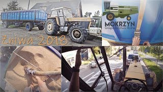 Żniwa 2018 w Mokrzynie  VLOG 6   Podczepianie plandekowanie transport i rozładunek zboża 👍 [upl. by Ofilia173]