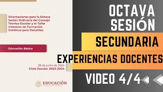 Experiencias Docentes en la apropiación del Plan y los Programas de estudio Educación Secundaria [upl. by Ecydnarb]