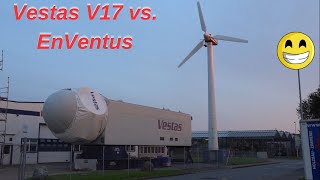 Vestas V17 vs Vestas EnVentus wind turbines in Husum 17092024 [upl. by Alby]