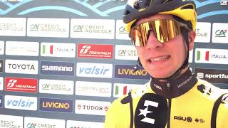 Cian Uijtdebroeks  Interview at the start  Stage 5  TirrenoAdriatico 2024 [upl. by Vijnas]