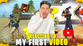 Reacting To My First Youtube Video And First Free Fire Gameplay Funny 😂 [upl. by Ahcarb478]