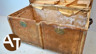 I spent 100 hours restoring this STEAMER TRUNK [upl. by Gottwald]