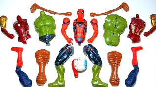 AVENGERS TOYS ASSEMBLE Marvels SpiderMan IronmanHulk Smash Siren Head Superhero [upl. by Aysan]