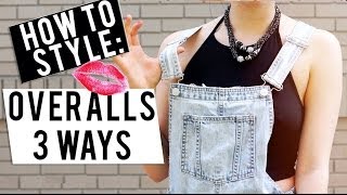 How To Style Overalls  3 Different Ways ♡ [upl. by Nnylyaj]