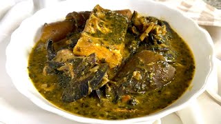 COOK THE PERFECT BITTER LEAF SOUP WITH ME OFE ONUGBU SOUP [upl. by Ahseetal503]