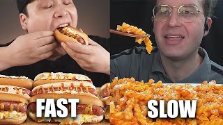 FAST VS SLOW EATING MUKBANGERS compilation [upl. by Aynav854]