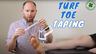 Turf Toe Taping by Foot Specialists for Immediate Pain Relief  The Irish Physios [upl. by Kcirevam]