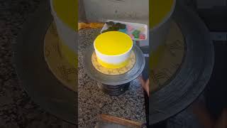 Pineapple cake new design garnishing cake short viral yt [upl. by Quackenbush]