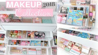 MAKEUP COLLECTION AND STORAGE 2018🌟💕SLMissGlam [upl. by Herald]